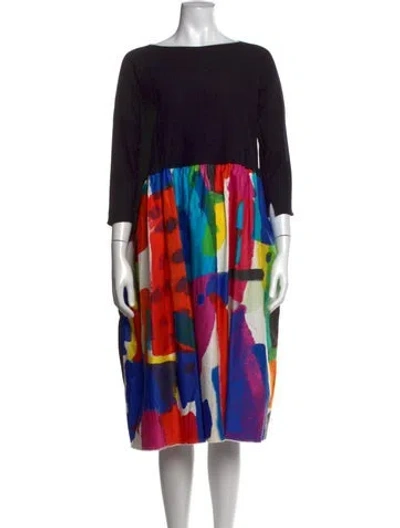 Pre-owned Daniela Gregis Graphic Print Knee-length Dress In Multicolor