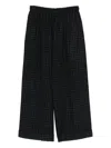 Daniela Gregis Gingham-check Wool Trousers In Black