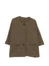 Daniela Gregis Houndstooth Wool Jacket In Gray
