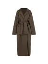 Daniela Gregis Houndstooth-wool Sash-waist Coat In Multi