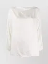 Daniela Gregis Lightweight Long Sleeve Blouse With Boat Neck In Gold