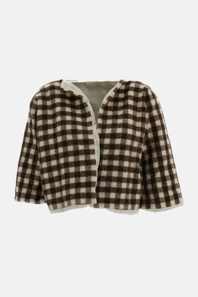 Daniela Gregis Lined Washed Wool T Jacket In Multi