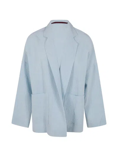 Daniela Gregis Long-sleeve Pocket Blazer In Blue