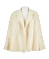 Daniela Gregis Lapel-detail Long-sleeve Jacket In Neutral