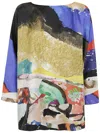 Daniela Gregis Abstract-print Blouse In Pink & Purple