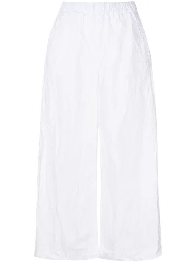 Daniela Gregis Open Ankle Wide Leg Skirt Casual Pants In White