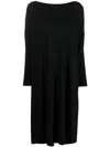 Daniela Gregis Oversized Wool Short Dress In Black