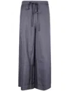 Daniela Gregis Drawstring Silk Trousers In Gray