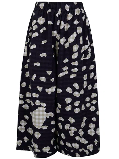 Daniela Gregis Abstract-print Elasticated-waist Trousers In Blue