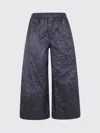 Daniela Gregis Crumpled Silk Trousers In Gray
