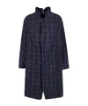 Daniela Gregis Check-pattern Single-breasted Coat In Blue