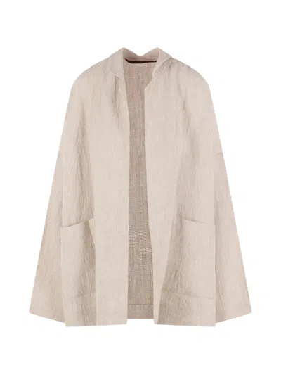 Daniela Gregis Patch-pocket Linen Jacket In Neutral