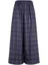 Daniela Gregis Check-pattern Palazzo Pants In Blue