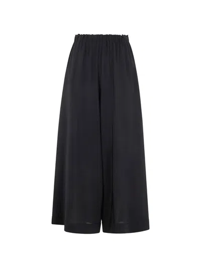 Daniela Gregis "pijiama Pockets" Wide Leg Trousers In Black