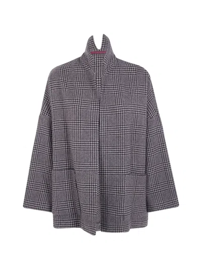 DANIELA GREGIS PRINCE OF WALES CHECK-PATTERN OVERSIZED JACKET