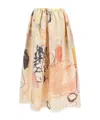 Daniela Gregis Abstract-print Drawstring Midi Skirt In Multi