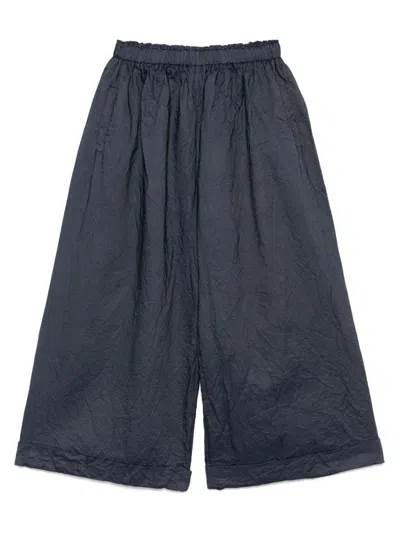 Daniela Gregis Printed Wide-leg Trousers In Black