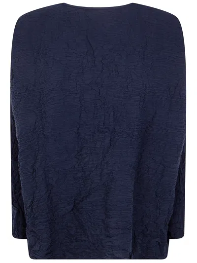 Daniela Gregis Round Neck Classic Shirt In Blue