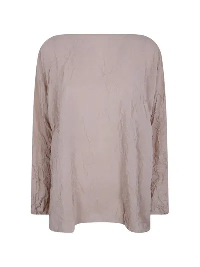 Daniela Gregis Round Neck Classic Shirt In Neutral