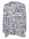 Daniela Gregis Scribble-print Silk Blouse In Gray