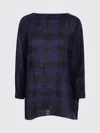 Daniela Gregis Check-pattern Wool Blouse In Blue