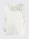 Daniela Gregis Lightweight Long Sleeve Blouse With Boat Neck In Neutral