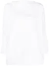 Daniela Gregis White Long-sleeve Cotton Top