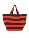 DANIELA GREGIS DANIELA GREGIS STRIPED LINEN TOTE BAG – ORANGE