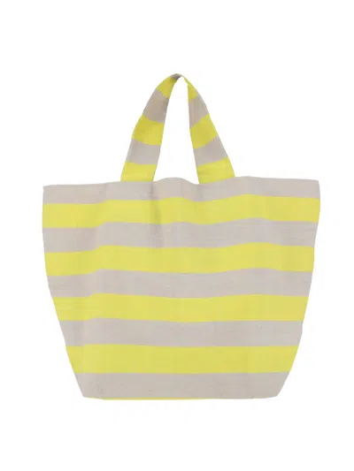 Daniela Gregis Striped Tote Bag In Yellow