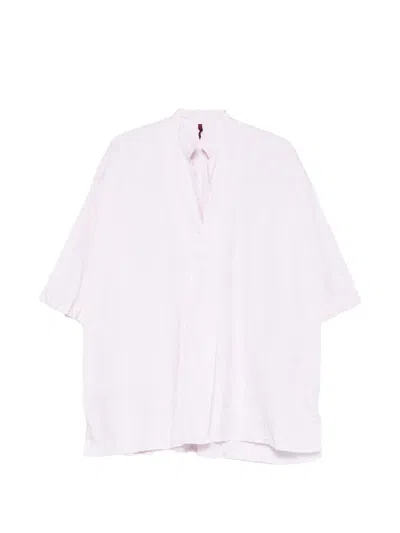 Daniela Gregis Striped V-neck Shirt In White