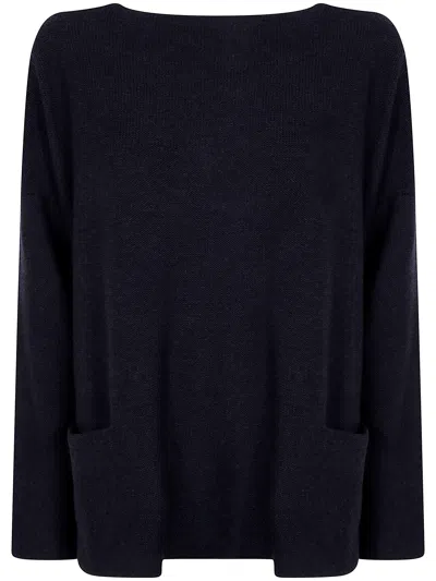 Daniela Gregis Sweater Pocket "5 Pockets Boatneck" In Gray