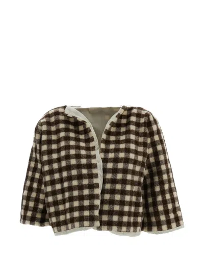 Daniela Gregis T Gingham-check Wool Jacket In Multi