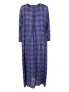 Daniela Gregis Tartan-check Wool Dress In Blue