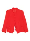 Daniela Gregis Textured Button-front Jacket In Red