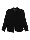 Daniela Gregis Textured Button-front Jacket In Black