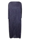 Daniela Gregis Textured Silk Dress In Blue