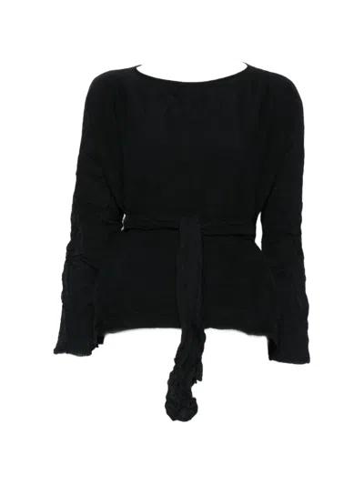 Daniela Gregis Tie-waist Blouse In Black