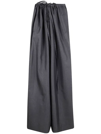 Daniela Gregis Drawstring-waist Trousers In Gray