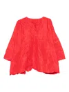 Daniela Gregis V-neck Silk Blouse In Red
