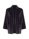 Daniela Gregis Velvet-effect Notch-lapel Oversized Jacket In Brown