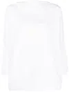 Daniela Gregis White Long-sleeve Cotton Top