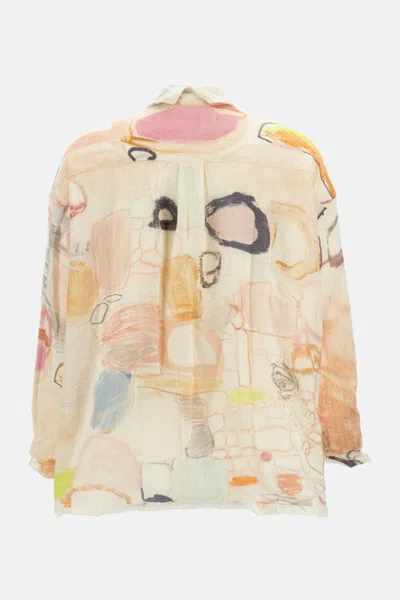 Daniela Gregis White Reversible Shirt-jacket In Multi