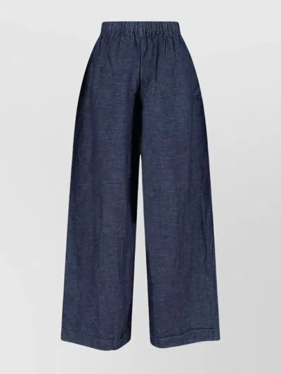 DANIELA GREGIS WIDE LEG TROUSERS ELASTIC WAISTBAND