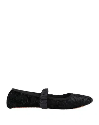 Daniela Gregis Woman Ballet Flats Black Size 9 Textile Fibers