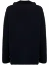 Daniela Gregis Oversized Knit Sweater Mock Neck In Black
