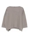 Daniela Gregis Wool Boat-neck Sweater In Gray