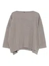 Daniela Gregis Wool Boat-neck Sweater In Gray