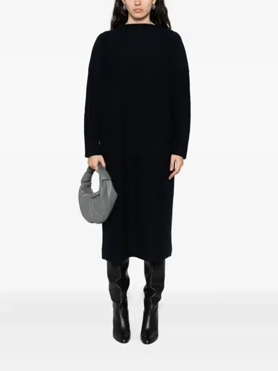 Daniela Gregis Wool High-neck Dress In Black
