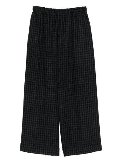 Daniela Gregis Wool Pajama Trousers In Black
