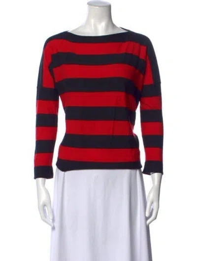 Pre-owned Daniela Gregis Wool Striped Sweater In Red